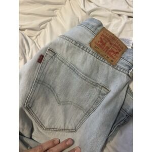 Men's Levi's 501 Blue Jeans Button Fly 00501 2045 White Washed 36 X 32 VTG